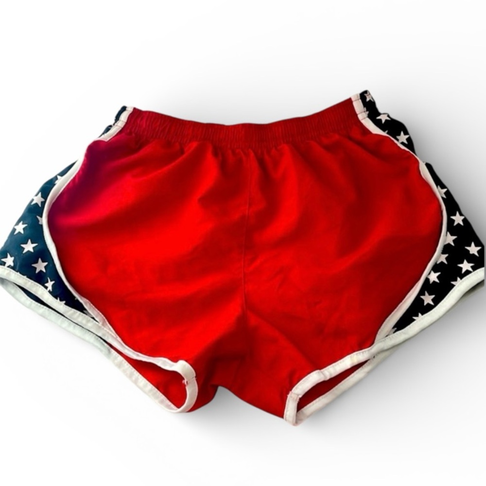 Women's Royce Spirit Shorts Size Small Red White and Blue USA American Flag